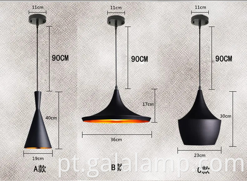 Lustre pendente de estilo industrial para espaços de jantar